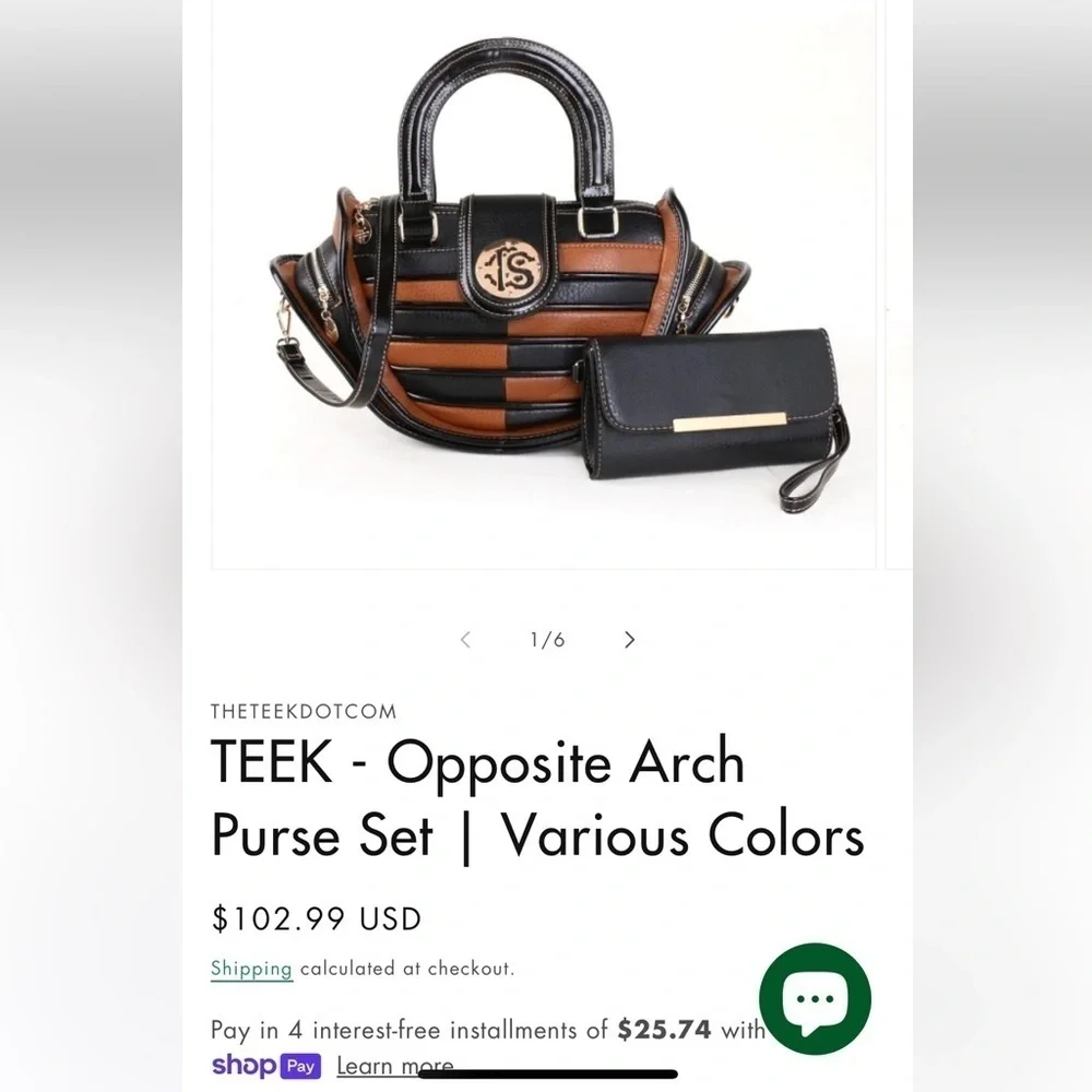 High Fashion Shoulder bag duo with small crossbody purse- NWOT
